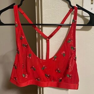 3 for $12! Parade Cherry Embroidered Razorback Bralette